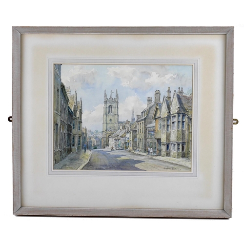 140 - Wilfrid Rene Wood (British, 1888-1976): a view of Stamford, depicting ‘High Street St Martin’s’ (No ... 