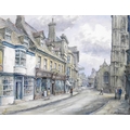 Wilfrid Rene Wood (British, 1888-1976): a view of Stamford, depicting ‘St Mary’s Street’ (No 6), wat... 