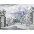 Wilfrid Rene Wood (British, 1888-1976): a view of Stamford, depicting ‘Brown’s Hospital, Broad Stree... 