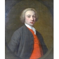 British School (early 19th century): half-length portrait of a Georgian gentleman, wearing a white s... 