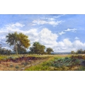 Daniel Sherrin (British, 1868-1942): country landscape scene, signed lower left, oil on canvas, 39 b... 