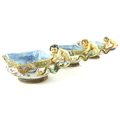 A group of three Cantagalli maiolica pottery bowls, probably table salts, circa 1900, each modelled ... 
