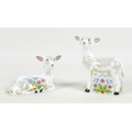 A pair of Royal Crown Derby paperweights, comprising 'Bo' and 'Peep', both limited edition 49/1000 e... 