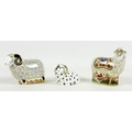 A group of three Royal Crown Derby paperweights, comprising 'Premier Ram', one of a Time Limited Edi... 