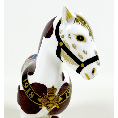 44 - A Royal Crown Derby commemorative paperweight, modelled as 'The Derby War Horse', Commemorating the ... 