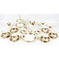 A Royal Albert part tea service, decorated in the Old Country Roses pattern, comprising teapot, milk... 