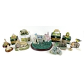 A collection of decorative ornaments, comprising six Lilliput Lane dwellings, Windsor Cottage, numbe... 