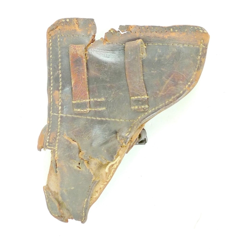 136 - A WWII German leather holster for a Luger pistol, with stamped Frost & Jähnel Breslau 1940, believed... 