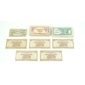 A large quantity of WWII Japanese Dollar bank notes, comprising nine One Dollar notes, over 100 Five... 