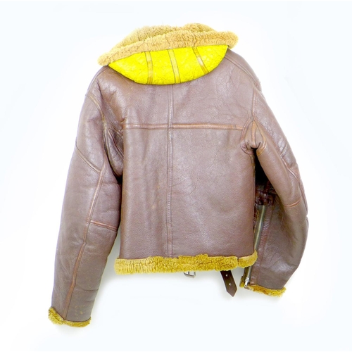 168 - A WWII RAF Irvin  leather flying jacket, bearing Air Ministry label 'Size 4', fleece lined, zips mar... 