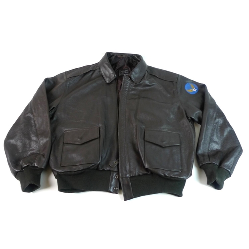 173 - A USAF Type A-2 Bomber Jacket for B1 bomber 384th squadron, 'Trouble Shooter', Notes: This jacket is... 