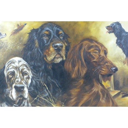 204 - Mick Cawston (British, 1959-2006): depicting gun dog studies of seven spaniels and setters, and one ... 