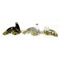 A group of three Royal Crown Derby paperweights, comprising 'Harbour Seal', limited edition 1423/450... 