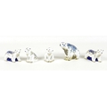 A group of five Royal Crown Derby paperweights, all modelled as polar bears, comprising a pair 'Bori... 