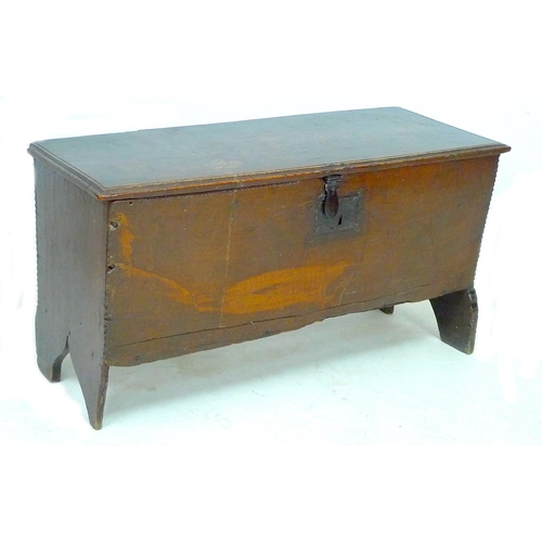 296 - A Georgian oak coffer, 94 by 39 by 50.5cm high.
Provenance - From the Doreen Kern collection (Artist... 