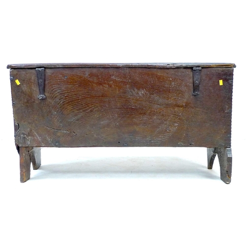 296 - A Georgian oak coffer, 94 by 39 by 50.5cm high.
Provenance - From the Doreen Kern collection (Artist... 