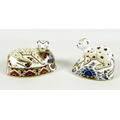 Two Royal Crown Derby paperweights, modelled as 'Leopard Cub', one of a limited edition of Fifteen H... 