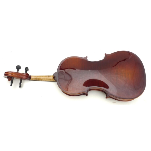 66 - A sixteen inch Purple Turtle viola, model number MV 021 16+, total length 67cm, by 23.5cm, with bow,... 