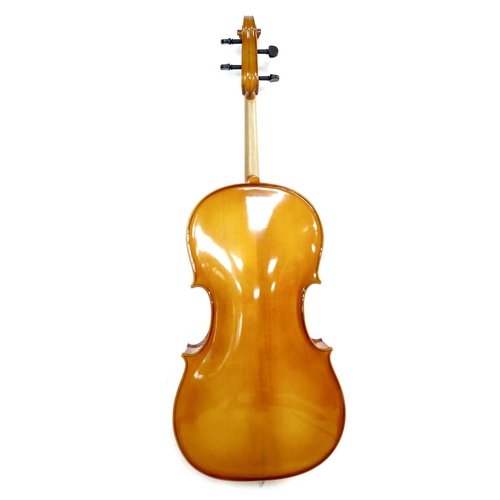 68 - A full four quarter size cello by Cathedral, body length, 77.5cm, 30.5 inches, total length 126cm by... 