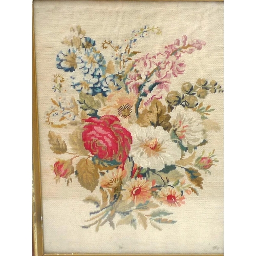 70 - A pair of late 19th/early 20th century wool work embroideries in tent stitch on canvas ground, depic... 