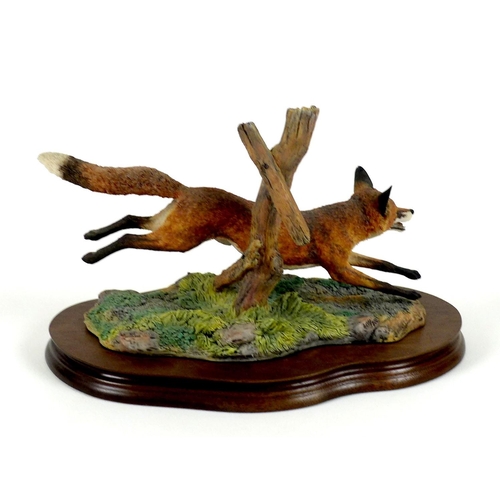 73 - Two Border Fine Arts sculptures, one modelled as 'The Leicestershire Fox', limited edition 408/750, ... 