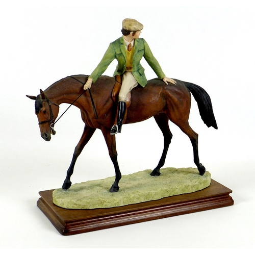 75 - A Border Fine Arts sculpture, modelled as 'Riding Out', L81, limited edition 461/750, with wooden st... 