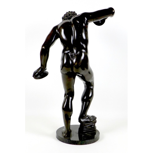 77 - After the Antique: 'Dancing Faun' / 'The Cymbal Player', an early to mid 20th century bronze sculptu... 