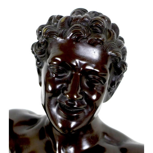 77 - After the Antique: 'Dancing Faun' / 'The Cymbal Player', an early to mid 20th century bronze sculptu... 
