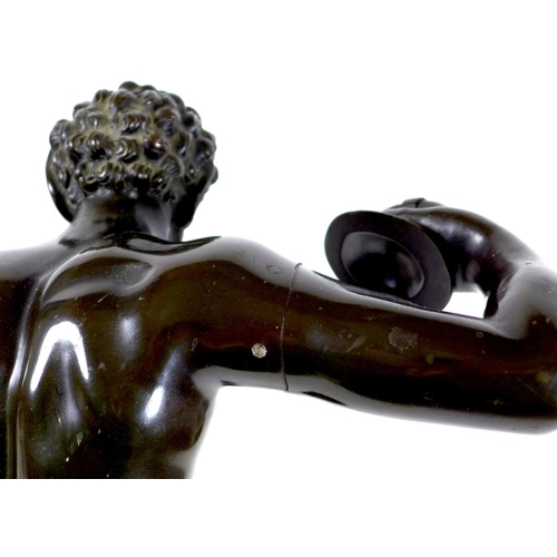 77 - After the Antique: 'Dancing Faun' / 'The Cymbal Player', an early to mid 20th century bronze sculptu... 