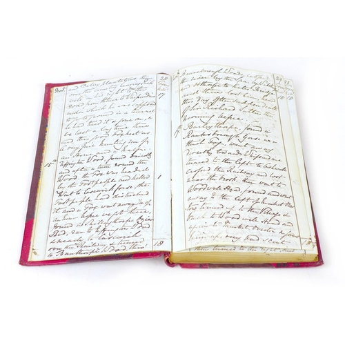 85 - An 1855-1864 Hunting diary for the Cottesmore Hunt, hand written by Master of the hunt Sir John Trol... 