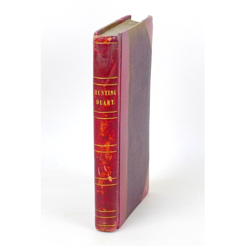 85 - An 1855-1864 Hunting diary for the Cottesmore Hunt, hand written by Master of the hunt Sir John Trol... 