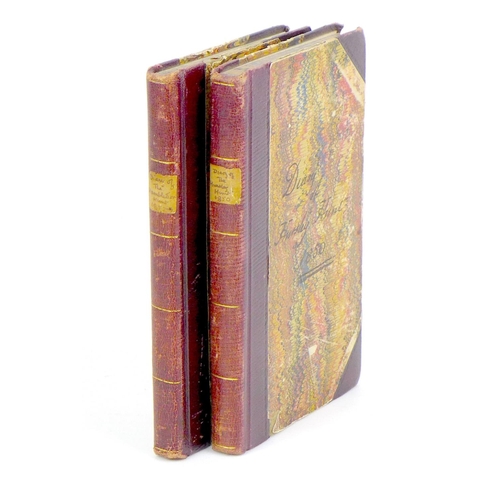 86 - Two mid 19th century diaries of the 'Hursely Hunt' and 'Hambledon Hunt', spanning 1850-1854, Duodeci... 