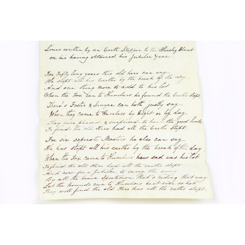86 - Two mid 19th century diaries of the 'Hursely Hunt' and 'Hambledon Hunt', spanning 1850-1854, Duodeci... 