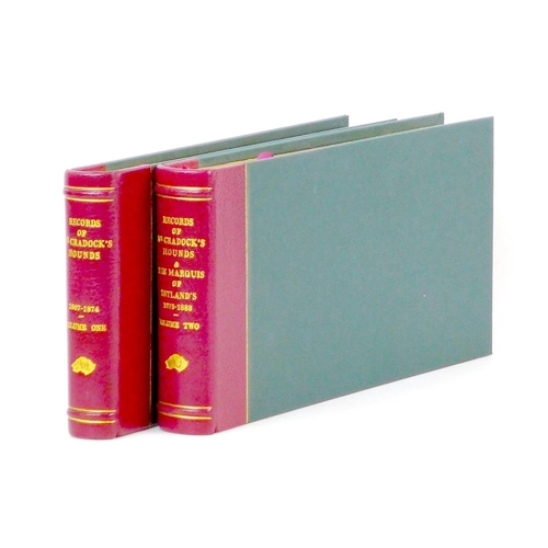 87 - 'Records of Mr Craddocks Hounds & The Marquis of Zetland's', in two volumes spanning from 1867-1883,... 