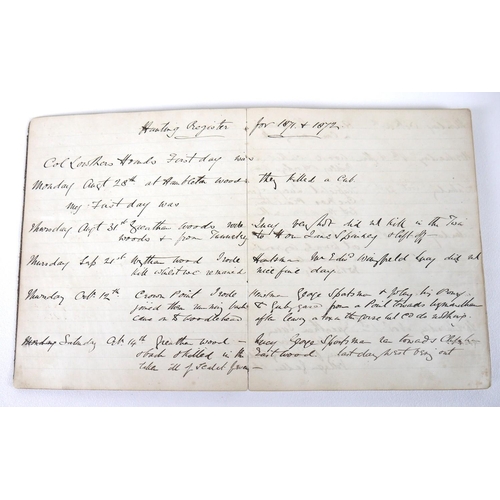 88A - A group of three Victorian handwritten Asprey & Co diaries, titled ‘William Wings Hunting Reminisces... 