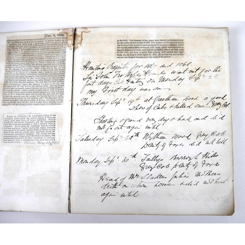 88A - A group of three Victorian handwritten Asprey & Co diaries, titled ‘William Wings Hunting Reminisces... 