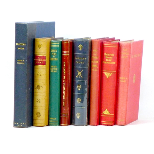 89 - A collection of eight 19th and 20th century hunting themed books, including 'The Warwickshire Hunt f... 
