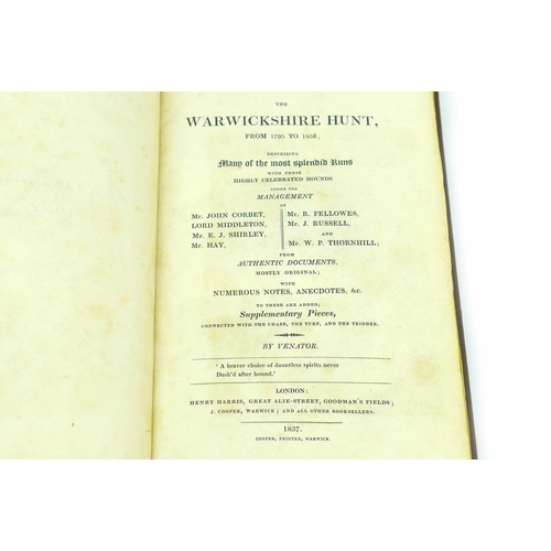 89 - A collection of eight 19th and 20th century hunting themed books, including 'The Warwickshire Hunt f... 