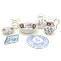 A group of ceramics including a Spode Wash set, in the Imperial pattern, comprising jug 26cm high, b... 