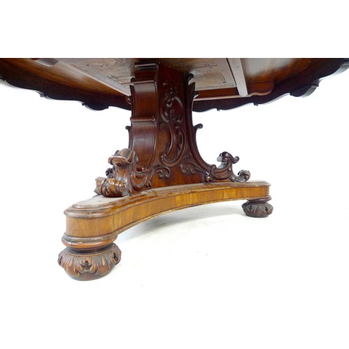 351 - An early 19th century mahogany breakfast table, 150 by 150 by 74.5cm high.