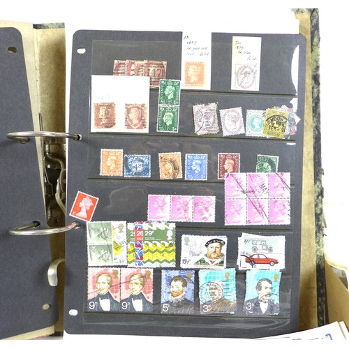 154 - A collection of GB and World stamps, including Victorian penny reds to 1980s, some First Day Covers,... 