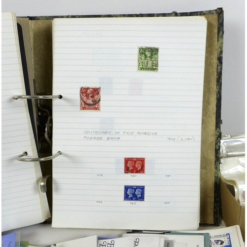 154 - A collection of GB and World stamps, including Victorian penny reds to 1980s, some First Day Covers,... 