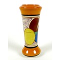 A Clarice Cliff Fantasque Melon (Picasso Fruit) vase, of waisted cylindrical form, pattern number 16... 