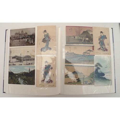 153 - A collection of postcards, mostly Edwardian, including topographical and humorous, in three albums. ... 