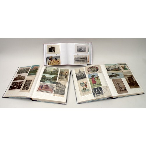 153 - A collection of postcards, mostly Edwardian, including topographical and humorous, in three albums. ... 