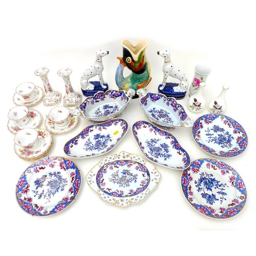 31 - A collection of mixed ceramics, comprising eight Spode pieces of tableware, four Dresden cups and sa... 