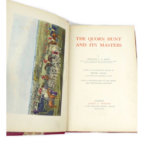 171 - Ten 19th century and later Sporting books, including 'The Quorn Hunt and its Masters' by C. A. Blew ... 