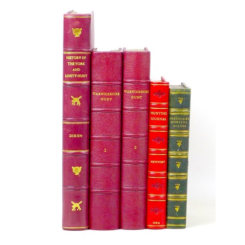 197 - Five 19th century sporting books, including 'A History of he York and Ainsty Hunt' by W. S. Dixon (p... 