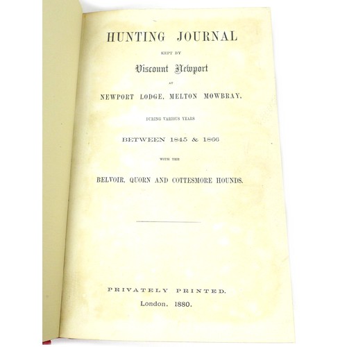 197 - Five 19th century sporting books, including 'A History of he York and Ainsty Hunt' by W. S. Dixon (p... 