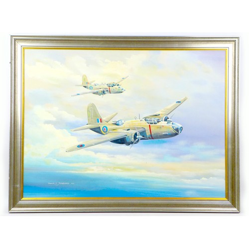 240 - British School, 20th century: two Aviation paintings, Derek C. Baulcomb, (British, 20th century) 'Tw... 